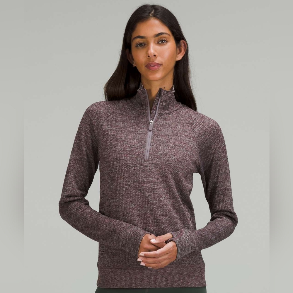 Lululemon Engineered Warmth Half-Zip Chrome / Lunar Rock / Black - Picture 2 of 15